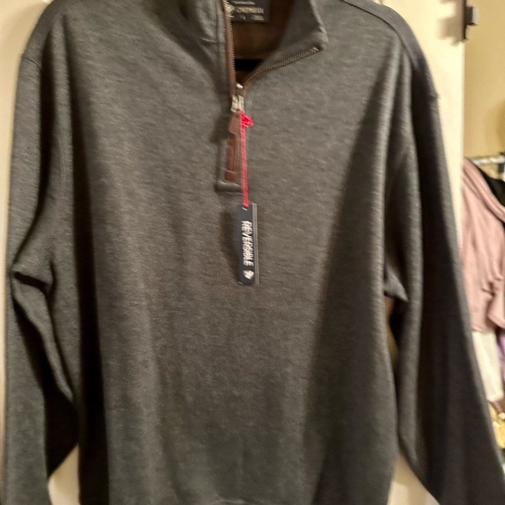 NWT CREMIEUX 3/4 ZIP PULLOVER LARGE